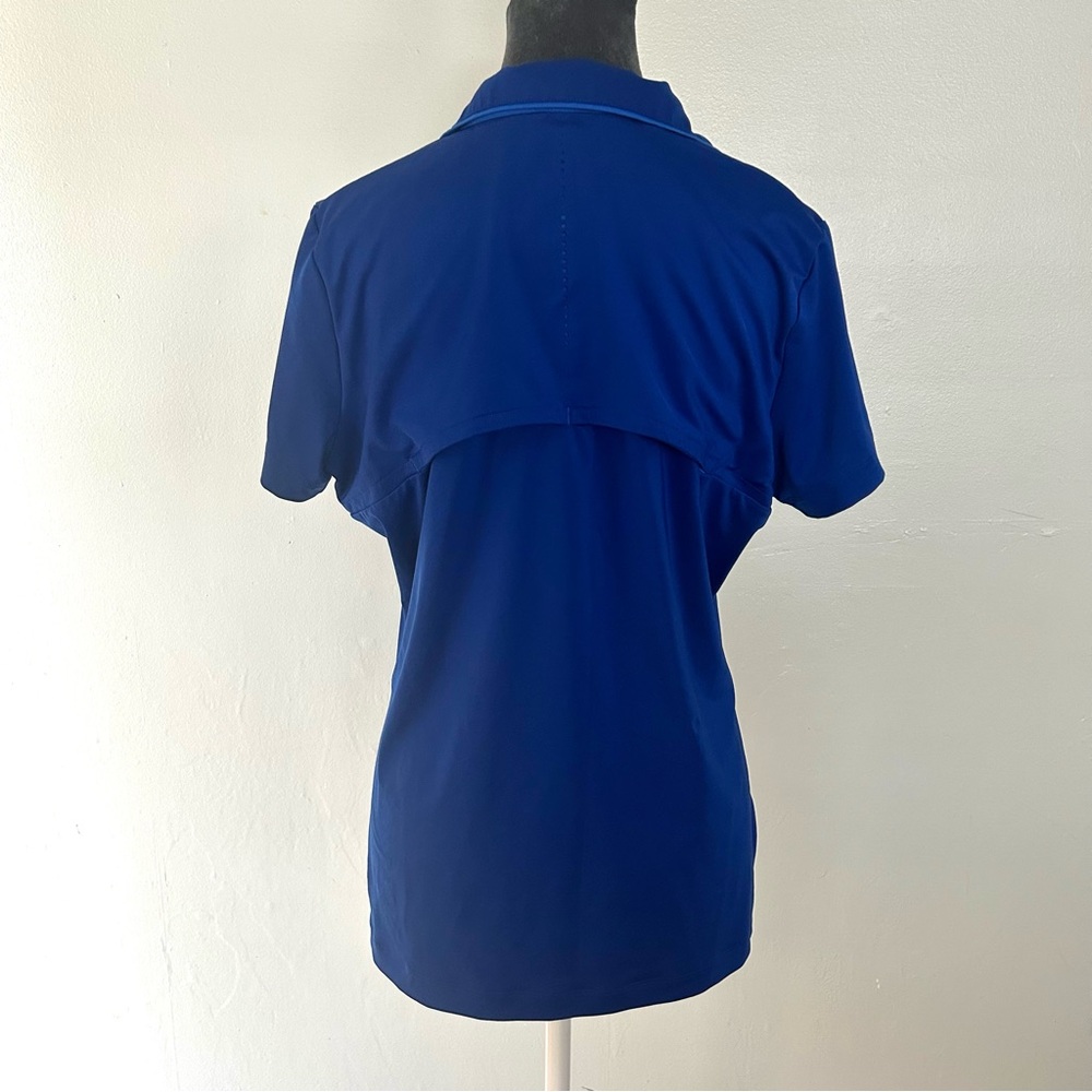 Nike Blue Button Down Polo Shirt Relaxed Fit - Picture 5 of 8